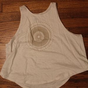 White/Cream Tribal Animal Kingdom Tank Top S